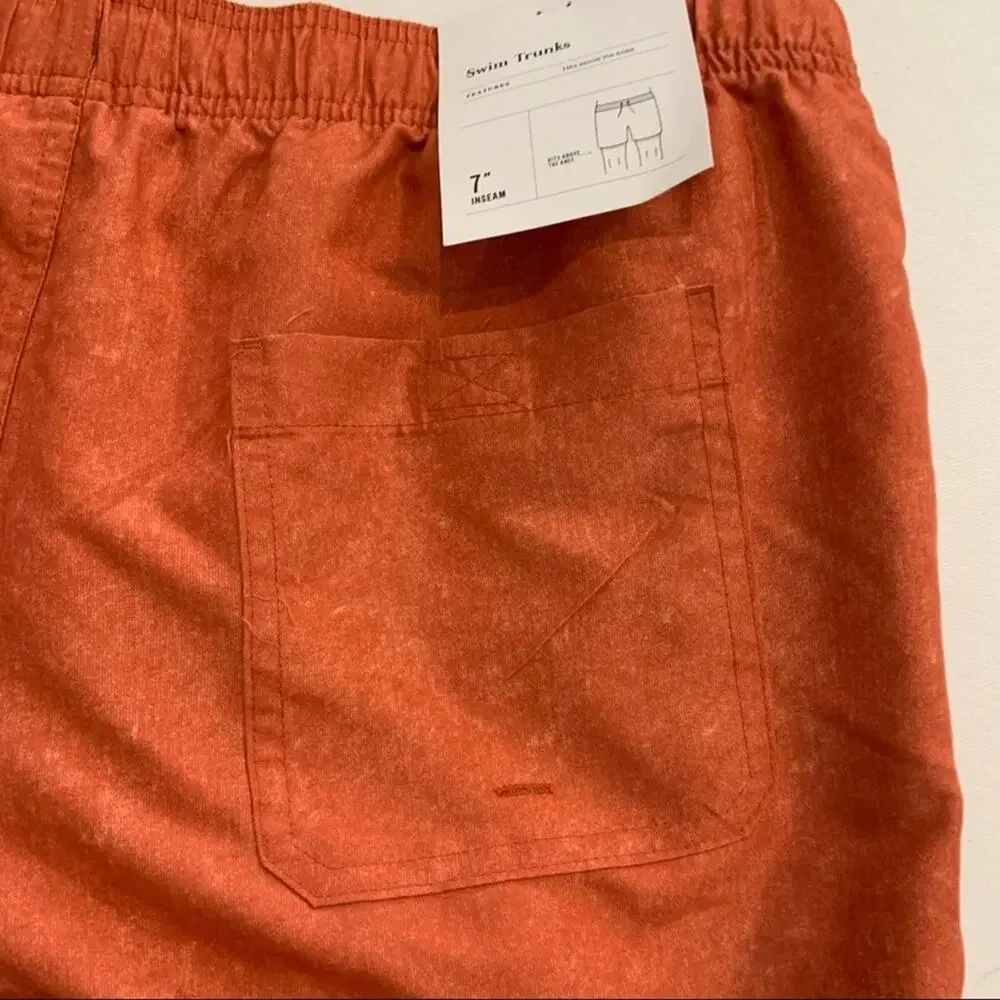 New Goodfellow orange swim trunks. Size large. - Picture 9 of 14